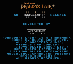 Dragon's Lair title screenshot